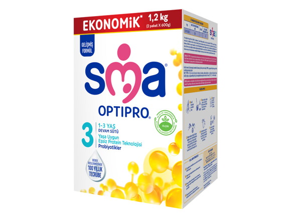 SMA® OPTIPRO® 3 1.2 Kg (2x600g) 1-3 Yaş Devam Sütü