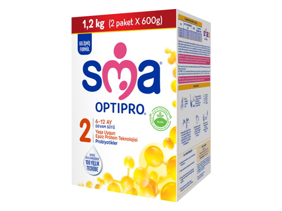 SMA® OPTIPRO® 2 1.2kg (2x600g) 6-12 Ay Devam Sütü