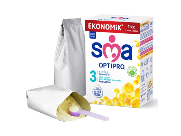 SMA® OPTIPRO® 3 1 Kg (2x500g) 1-3 Yaş Devam Sütü