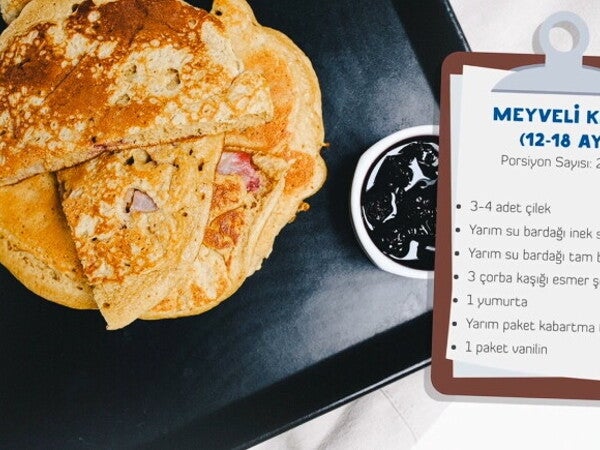 12-18 Aylık Bebek için Meyveli Krep Tarifi