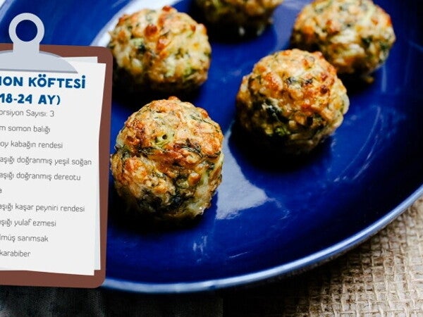 18-24 Ay Bebekler için Somon Köftesi Tarifi